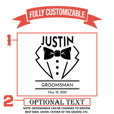 Customized Groomsmen Beer Glass